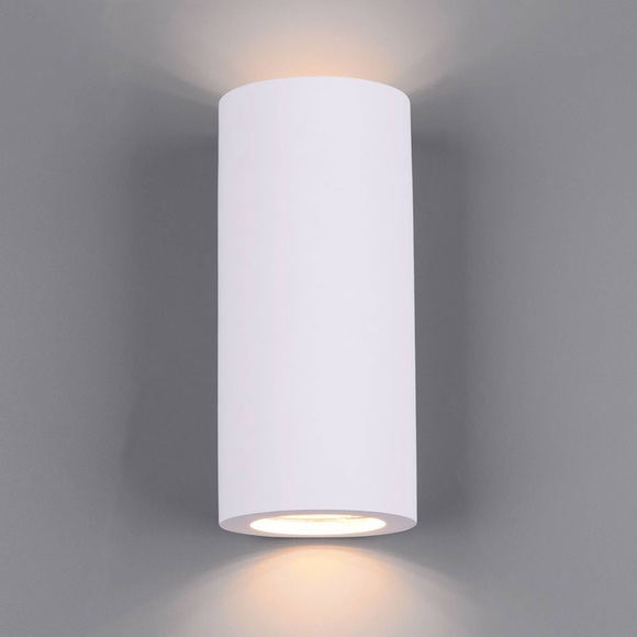 Wandlampe Zazou aus Gips, zweiflammig