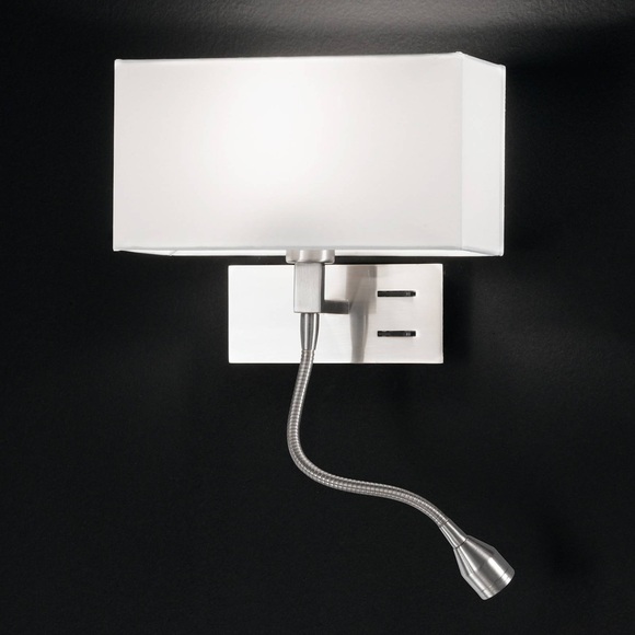 Wandleuchte Emilian mit LED-Leselampe
