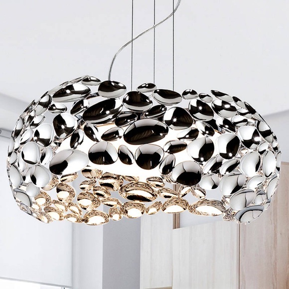 LED-Hängeleuchte Narisa 47 cm glänzend chrom