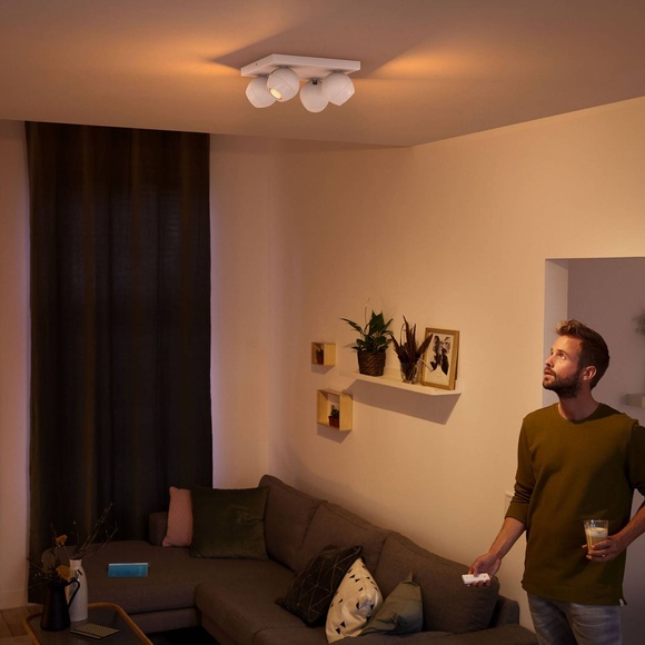 Philips Hue Aufbauspot Buckram 4x