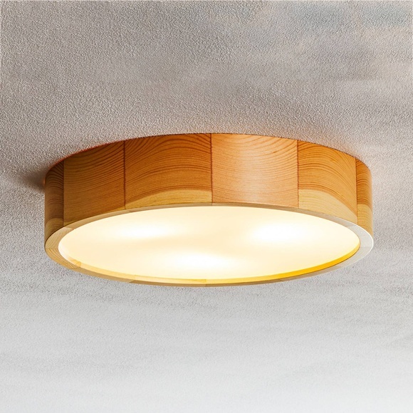 Deckenlampe Cleo aus Holz mit Diffusor, Ø 37,5cm