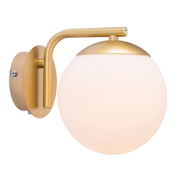 Wandleuchte Grant mit Stecker, messing