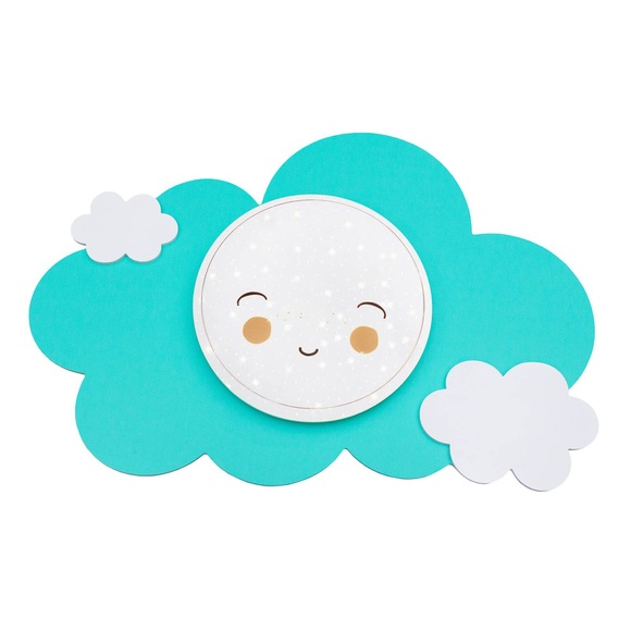 LED-Wandleuchte Bildwolke Starlight Smile, mint