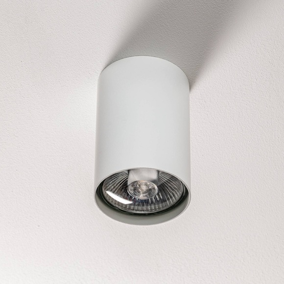Aufbau-Deckenspot Tubo Ø 12cm, weiß