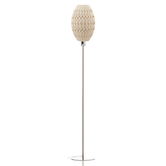 Stehleuchte Fraktal Olive aus Biomaterial, Linen