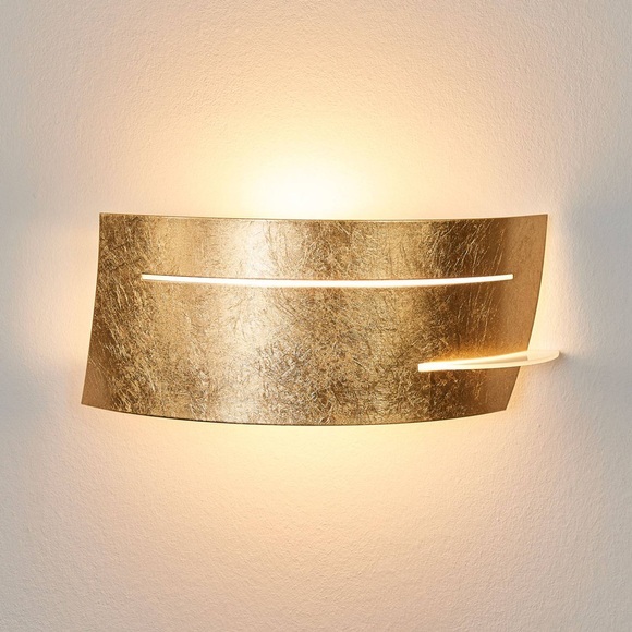 LED-Wandlampe Keyron in Gold