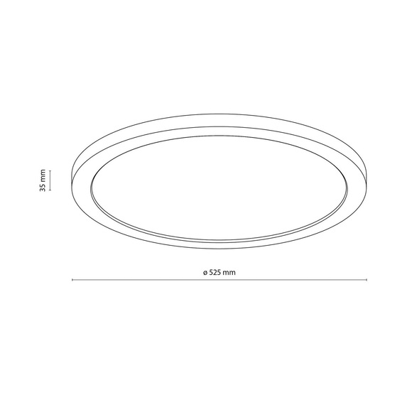 LED-Panel Aqua, buche, Ø 52,5 cm, 45 W