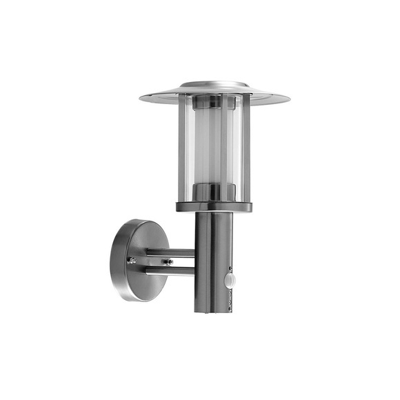 LED-Außenwandlampe Gregory, Edelstahl, m. Sensor
