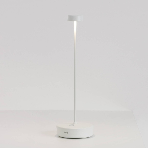 Zafferano Swap Akku-Tischlampe IP65 touchdim weiß