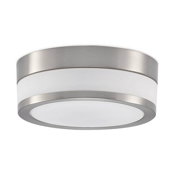 Bad-Deckenlampe Flavi, nickel matt