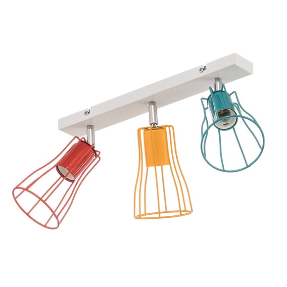 Deckenlampe Oxford dreiflammig lang bunt