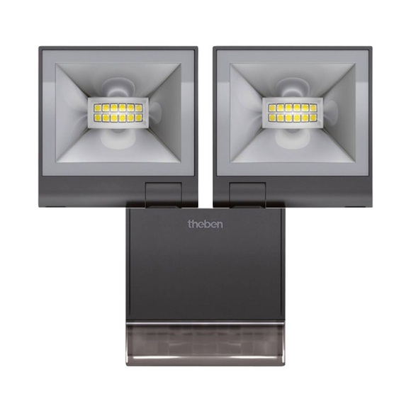 Theben theLeda S20 BK 1020924 LED-Außenstrahler mit Bewegungsmelder EEK: LED (A++ - E) 20 W Weiß