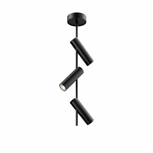 Deckenspot Leda 3, dreiflammig, schwarz