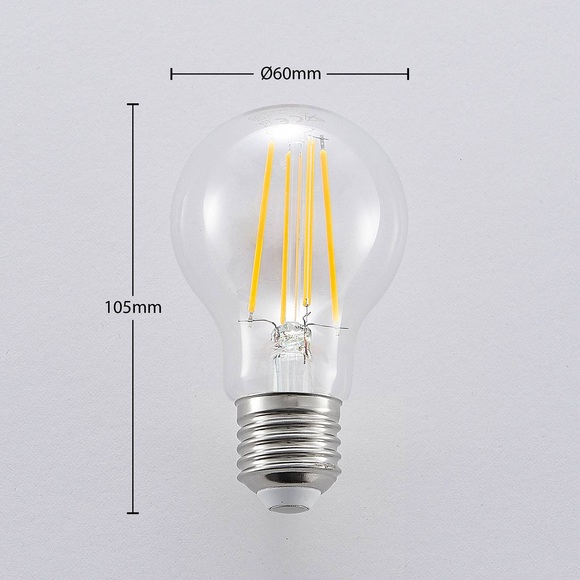 LED-Lampe E27 A60 6,5W 2.700K klar 3-Step-Dimmer