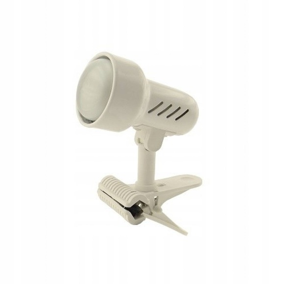 Klemmleuchte KD White mit Stecker, Fassung E27