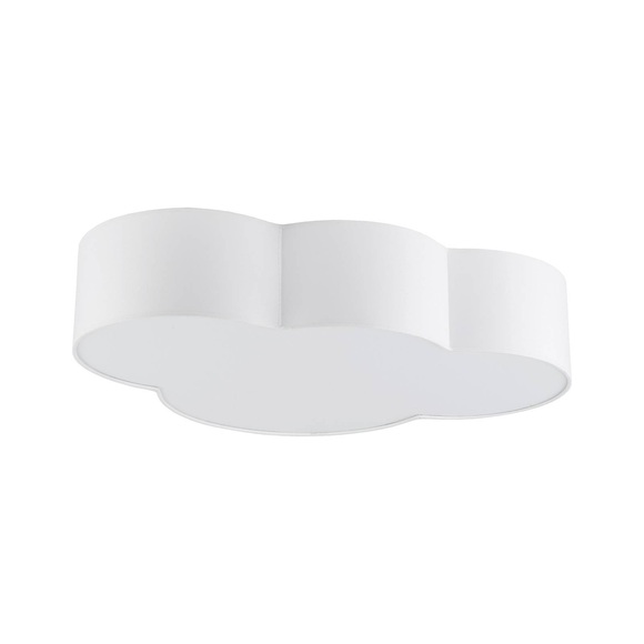 Deckenleuchte Cloud aus Textil, Länge 62 cm, weiß