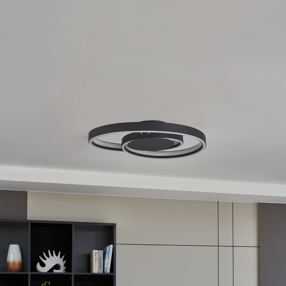 Lindby Erlinik LED-Deckenleuchte, stepdim, schwarz