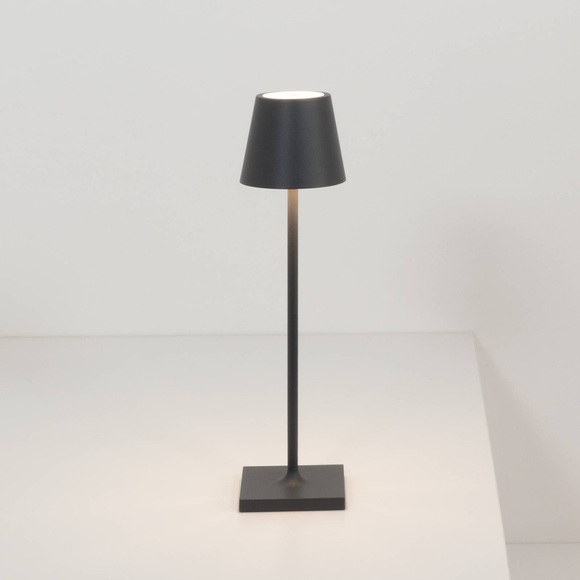 Zafferano Poldina micro Akkulampe, IP65 schwarz