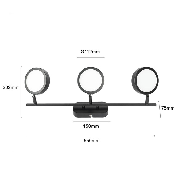 Lindby Neros LED-Strahler, CCT, schwarz, 3-flammig