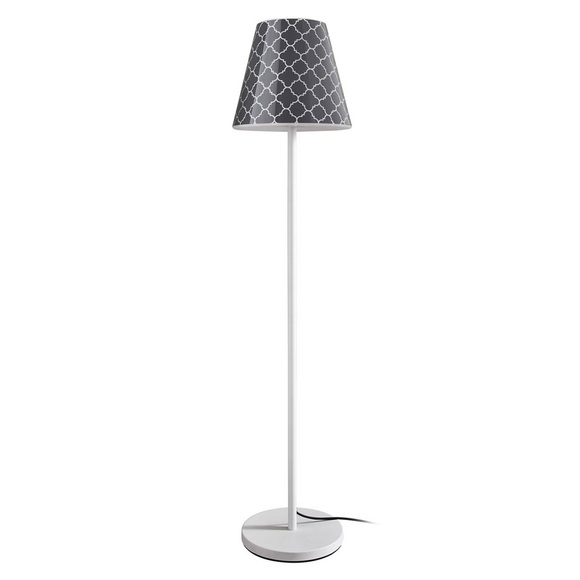 Stehleuchte Swap Outdoor, grey quatrefoil Schirm