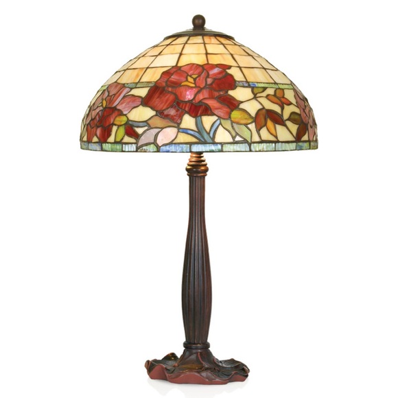 Tischleuchte Elaine im Tiffany-Stil, Höhe 64 cm