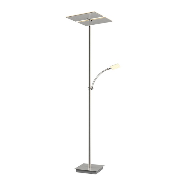 Lucande LED-Deckenfluter Parthena, nickel