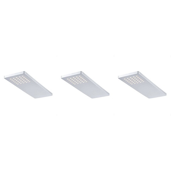 Paulmann 93563 Pattern LED-Aufbauleuchte EEK: LED (A++ - E) 3er Set 6.6 W Warm-Weiß Chrom (matt)