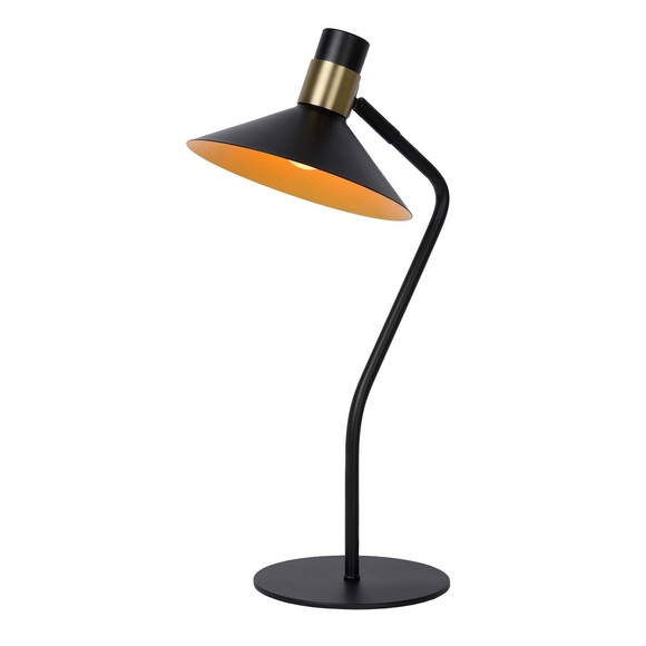 Tischlampe Pepijn in Schwarz und Gold