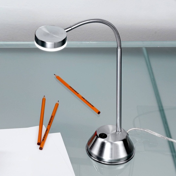 LED-Tischleuchte Colin, nickel satiniert