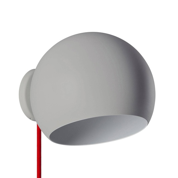 Nyta Tilt Globe Wall Short, Kabel rot, grau