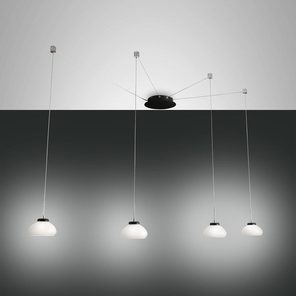 LED-Pendelleuchte Arabella, vierflammig, weiß