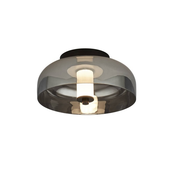 LED-Deckenleuchte Frisbee mit Glasschirm
