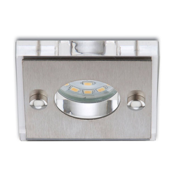 Viereckiger LED-Einbaustrahler Nikas alu