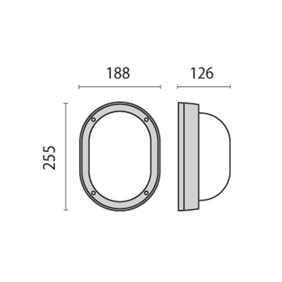 LED-Außenwandleuchte Eko+19 LED 3.000K grau