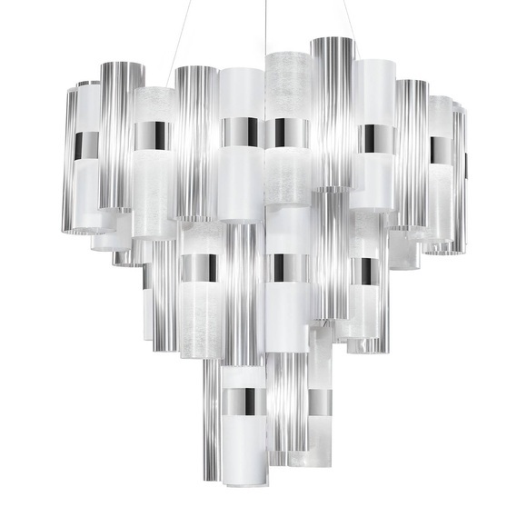 Slamp La Lollo XL LED-Hängelampe, Ø80cm, weiß