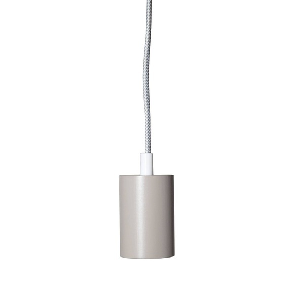 E27-Fassung Slim mit Kabel, grau