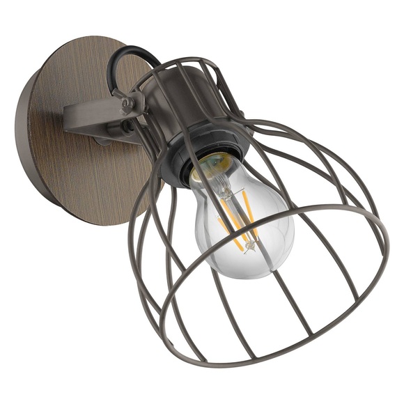 Wandlampe Sambatello mit Käfigschirm, einflammig
