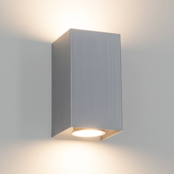 Eckige Metall-Wandleuchte Kabir, GU10 LED