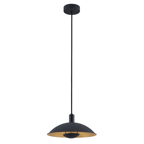 Lindby Narisara Hängelampe schwarz-gold 1fl. 30 cm