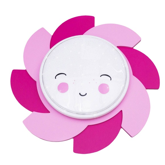LED-Wandleuchte Sonne Starlight Smile, pink