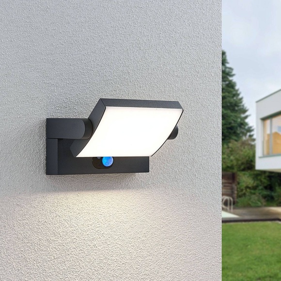 LED-Solar-Außenwandlampe Sherin mit Sensor