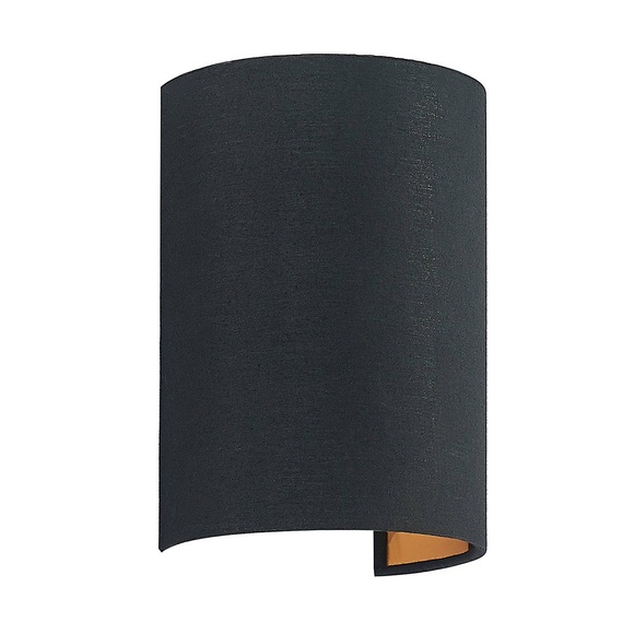 Lindby Lukani Wandleuchte, Stoff, halbrund