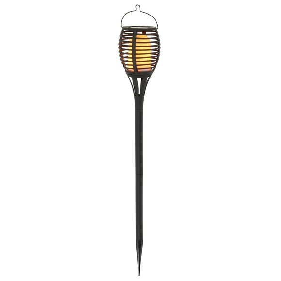 LED-Solarleuchte Fackel mit Erdspieß, 2er-Set 3in1