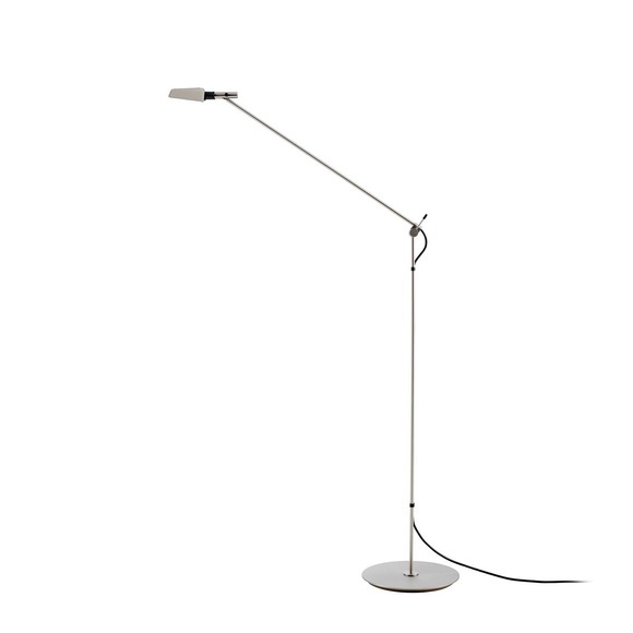 LED-Stehleuchte Tema, justierbar, schwarz-nickel