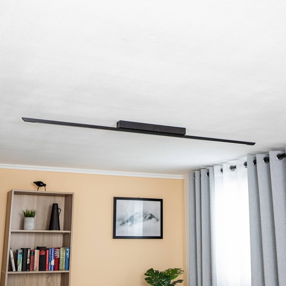 Quitani Niara LED-Deckenleuchte, schwarz eloxal