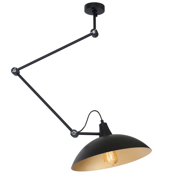Deckenlampe 808 verstellbar 1-flammig schwarz/gold
