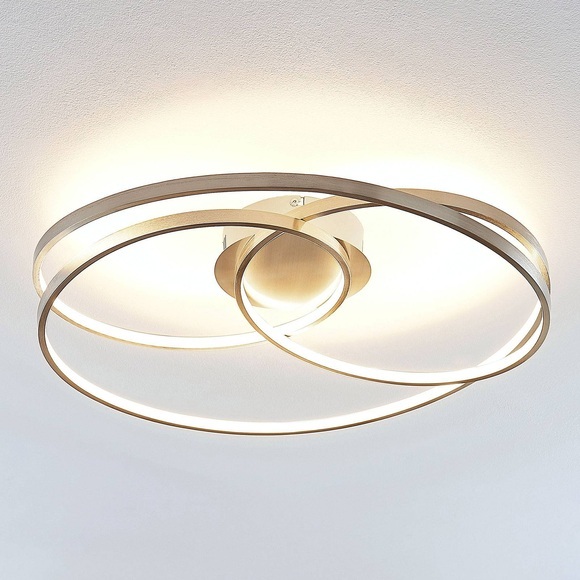 Lindby Ronka LED-Deckenleuchte, nickel satiniert