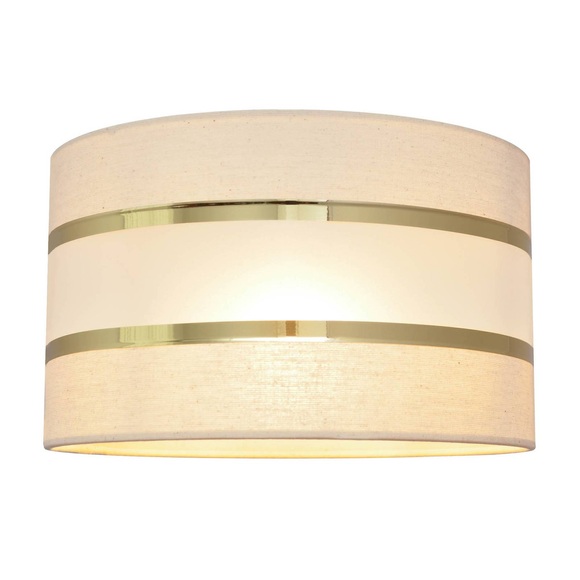Wandleuchte Helen Textilschirm ecru-gold 25cm