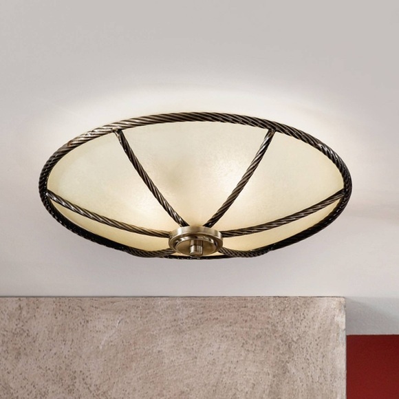 Champagnerfarbene Deckenleuchte Galina, 42 cm
