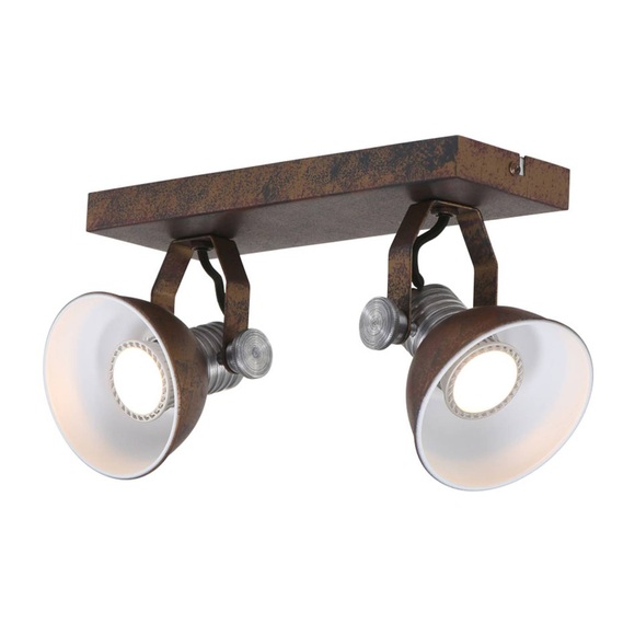 LED-Deckenspot Brooklyn 2flammig, braun